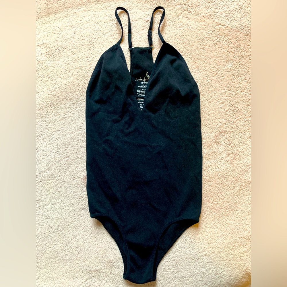 Free People Intimately Black Bodysuit